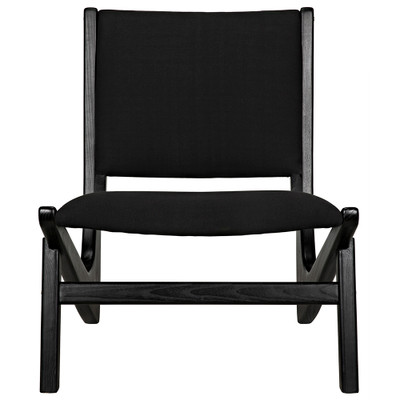 Noir Boomerang Chair - Charcoal Black