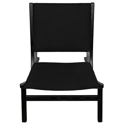 Noir Boomerang Chair - Charcoal Black