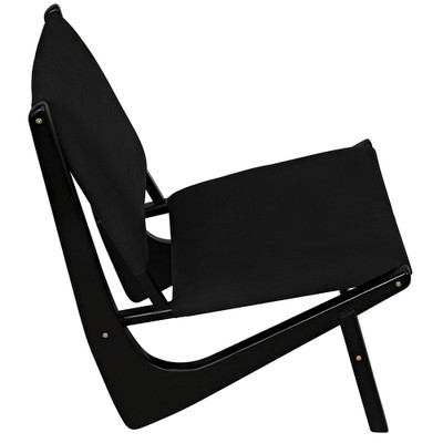 Noir Boomerang Chair - Charcoal Black