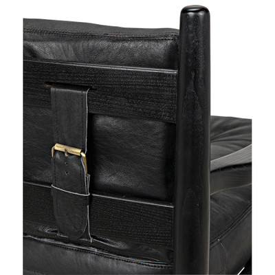 Noir Fogel Lounge Chair - Charcoal Black