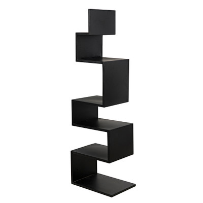 Noir Laszlo Bookcase - Black Steel