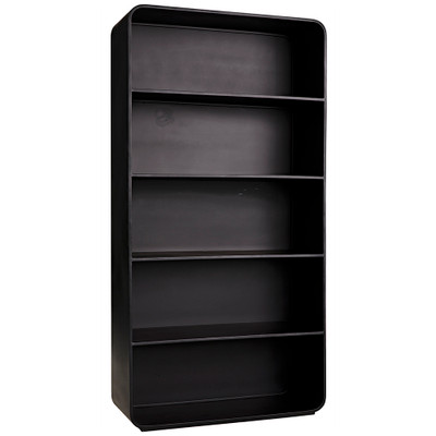Noir Paloma Bookcase - Black Steel