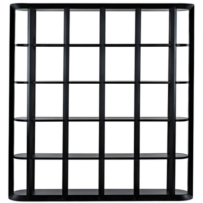 Noir Foster Bookcase - Black Steel