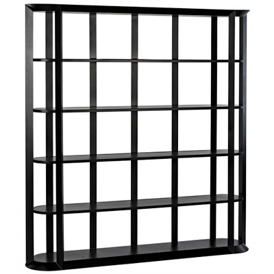 Noir Foster Bookcase - Black Steel