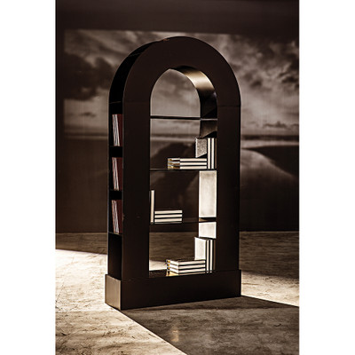 Noir Triumph Bookcase - Black Steel