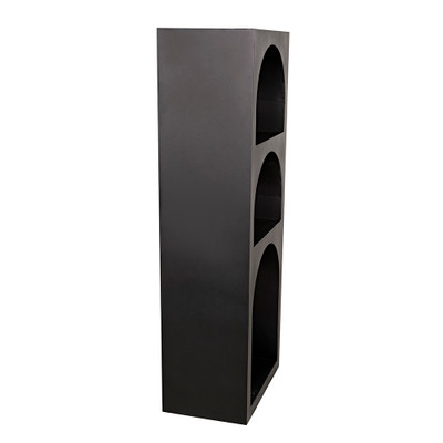 Noir Aqueduct Bookcase - A - Black Metal