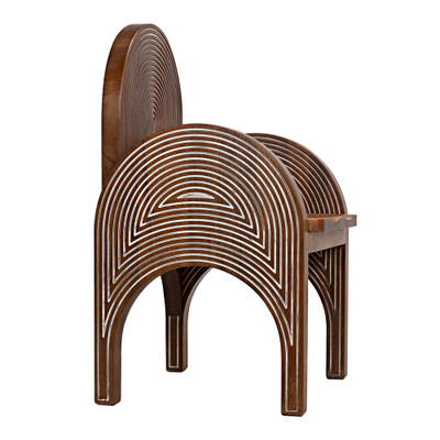 Noir Mars Chair - Dark Walnut With Details