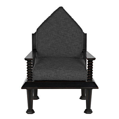 Noir Resurrection Chair W/Us Made Cushions