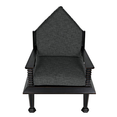 Noir Resurrection Chair W/Us Made Cushions