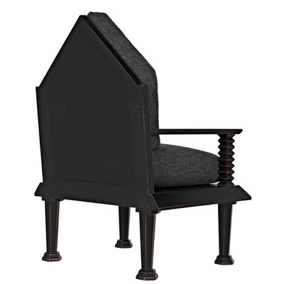 Noir Resurrection Chair W/Us Made Cushions