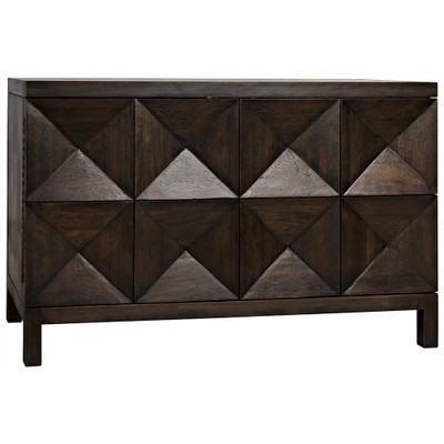 Noir Quadrant 2 Door Sideboard - Ebony Walnut