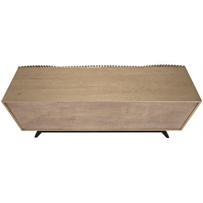 Noir Illusion Sideboard With Steel Base - Bleached Walnut