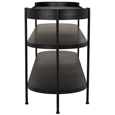 Noir Cassio Console - Black Steel