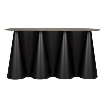 Noir Salt And Pepper Console - Black Steel