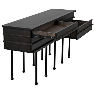 Noir Oliver Console - Ebony Walnut