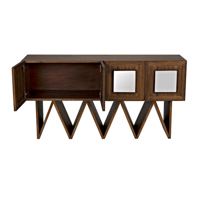 Noir Jean-Michel Sideboard - Dark Walnut With Mirror