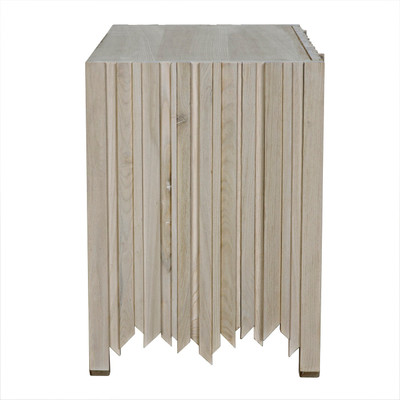 Noir Desdemona 3 Drawer Chest - Bleached Elm