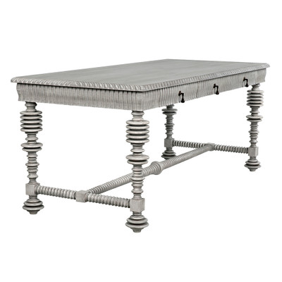 Noir Portuguese Desk - Distressed Grey