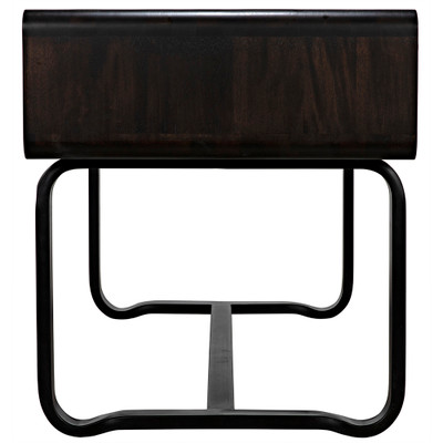 Noir Voltes Desk - Ebony Walnut With Black Steel