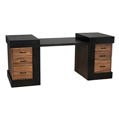 Noir Bentley Desk - Dark/Ebony Walnut