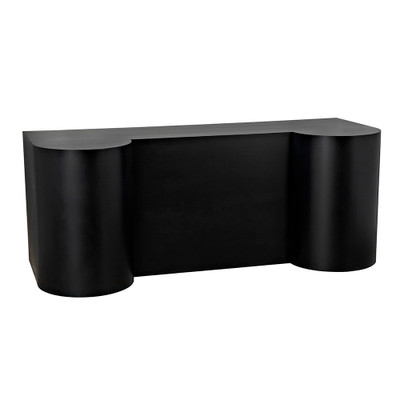 Noir Concierge Desk - Black Steel