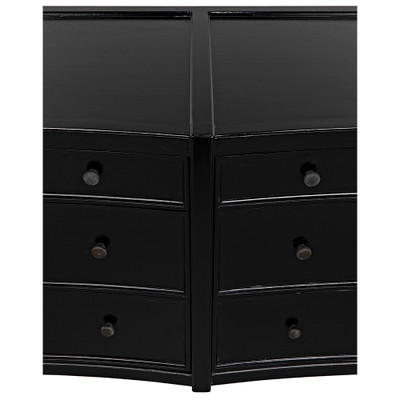 Noir Hampton 6 Drawer Dreser - Hand Rubbed Black