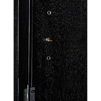 Noir Noho Hutch - Hand Rubbed Black With Light Brown Trim