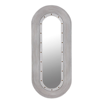 Noir Luna Mirror - White Washed