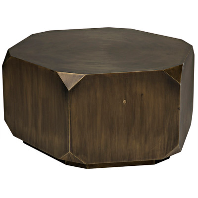 Noir Tytus Coffee Table - Steel With Aged Brass Finish