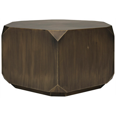 Noir Tytus Coffee Table - Steel With Aged Brass Finish