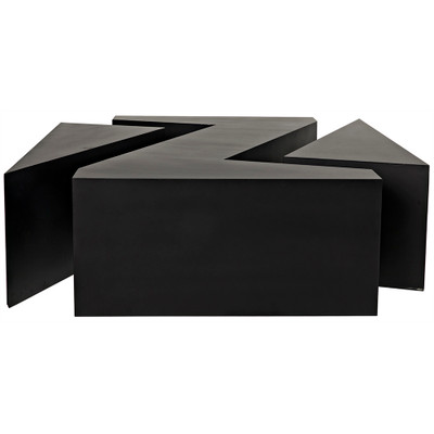 Noir Element Coffee Table - Black Steel