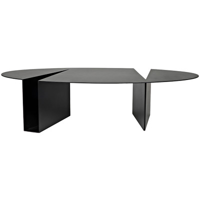 Noir Minerva Coffee Table - Black Steel