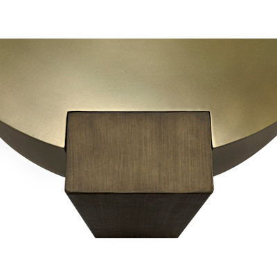 Noir Carrusel Coffee Table - Metal With Brass And Aged Brass Finish