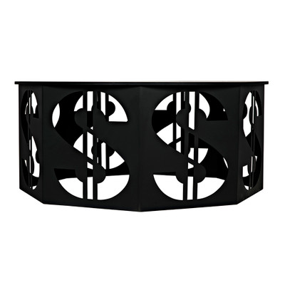 Noir Dollar Coffee Table - Black Steel