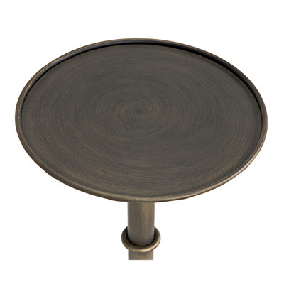 Noir Tini Side Table - Metal With Aged Brass Finish