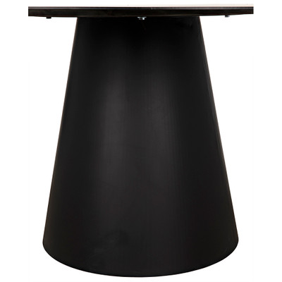 Noir Vesuvius Dining Table - Black Steel