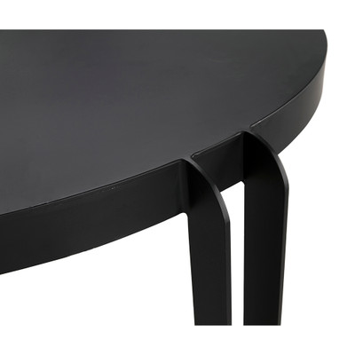 Noir Marcellus Dining Table - 49" - Black Metal