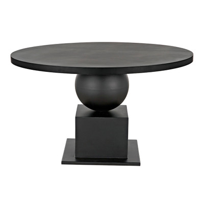 Noir Emira Dining Table - Black Metal