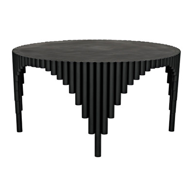 Noir Royal Hall Dining Table - Black Steel