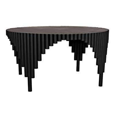 Noir Royal Hall Dining Table - Black Steel