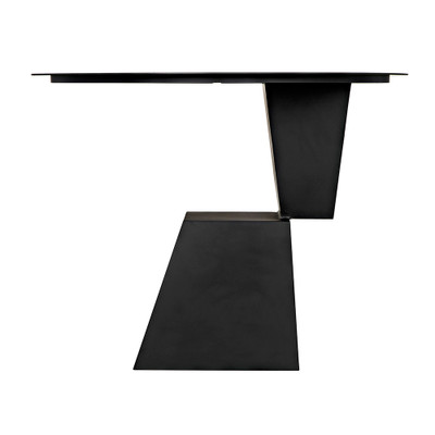 Noir Round Pieta Table - Black Steel