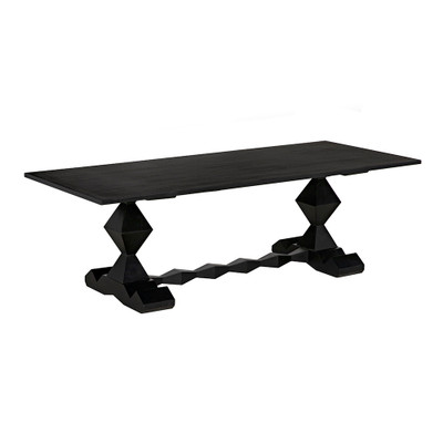 Noir Madeira Dining Table - Hand Rubbed Black