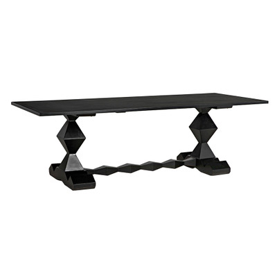 Noir Madeira Dining Table - Hand Rubbed Black