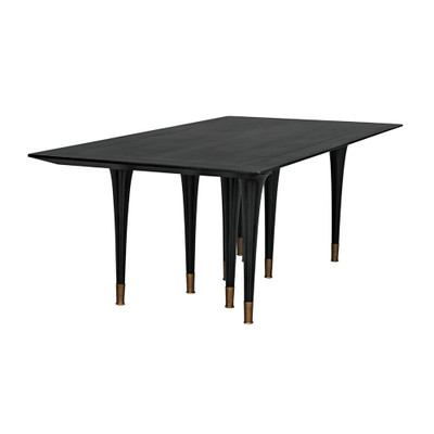 Noir Romeo Dining Table - Hand Rubbed Black