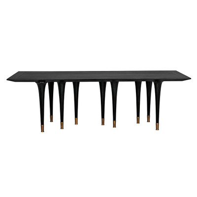 Noir Romeo Dining Table - Hand Rubbed Black