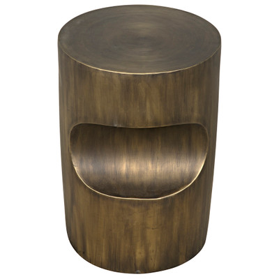 Noir Margo Side Table - Steel With Aged Brass Finish