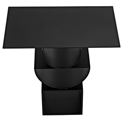 Noir Shape Side Table - Black Steel