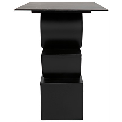 Noir Shape Side Table - Black Steel