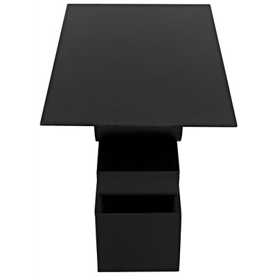 Noir Shape Side Table - Black Steel