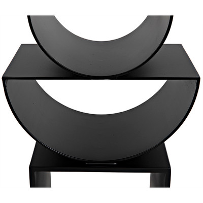 Noir Shape Side Table - Black Steel